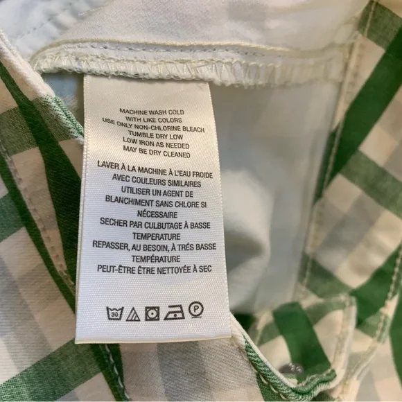 Free People We The Free Just Float On Flare Jean Extreme Gingham Mint - Picture 6 of 7